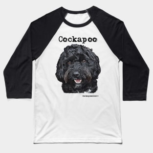 Black Cockapoo / Spoodle and Doodle Dog Baseball T-Shirt